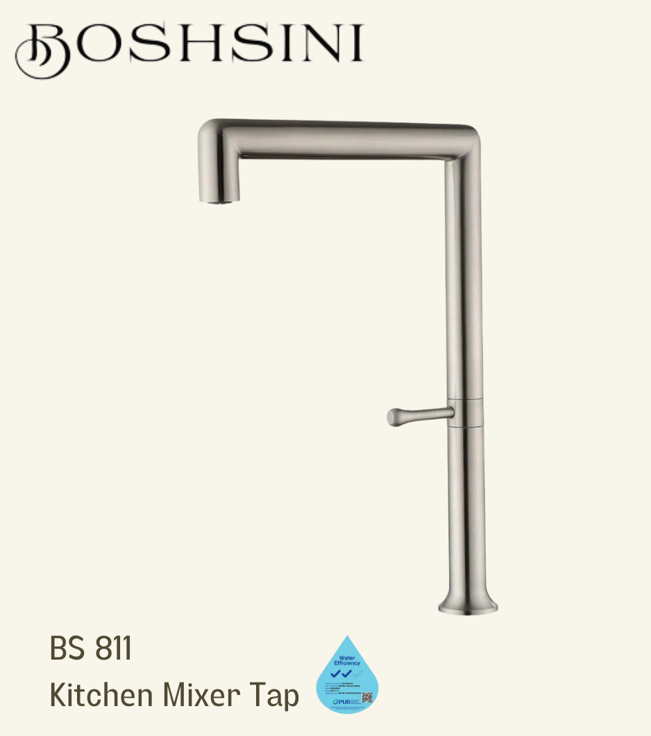 Boshsini BS 811 - Premium Stainless Steel Kitchen Mixer Tap