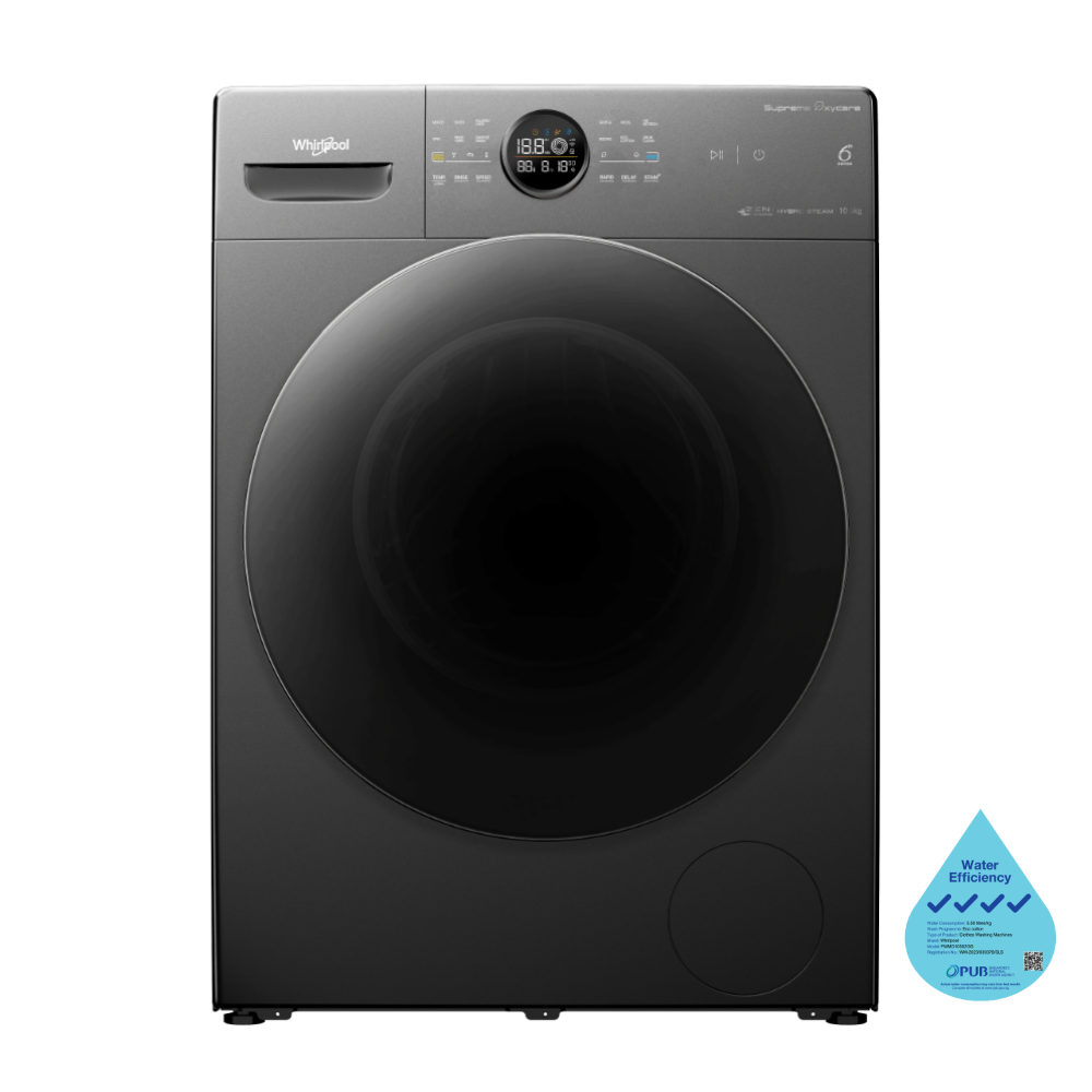 Whirlpool FWMD10502GG Supreme OxyCare 10.5kg Washer (Grey)
