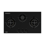 Whirlpool GWG8830TS 88cm Gas Hob, 3 Burners, TG