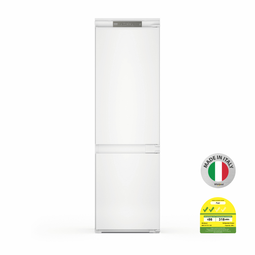 Whirlpool WHC18 T311 HK 1.8M Built-In Fridge Freezer