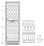 BrandT Free Standing Wine Celler CB377V (BLACK)