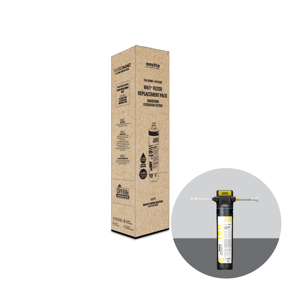 Novita 15” Undersink Filtration System W61 Plus – The Home • Hi-Flow HydroNano™ Filter 1-Piece Replacement Pack