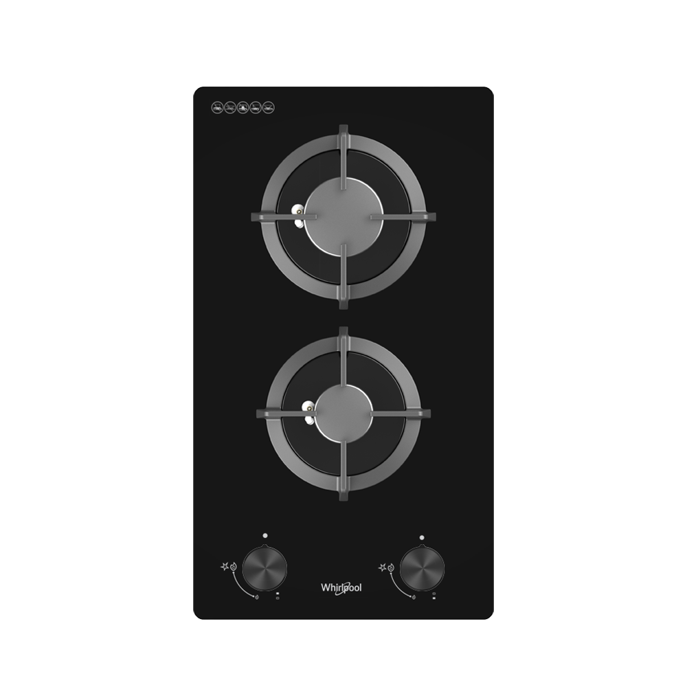 Whirlpool GWG3020TS 30cm 2-Burner Gas Hob (Town Gas)