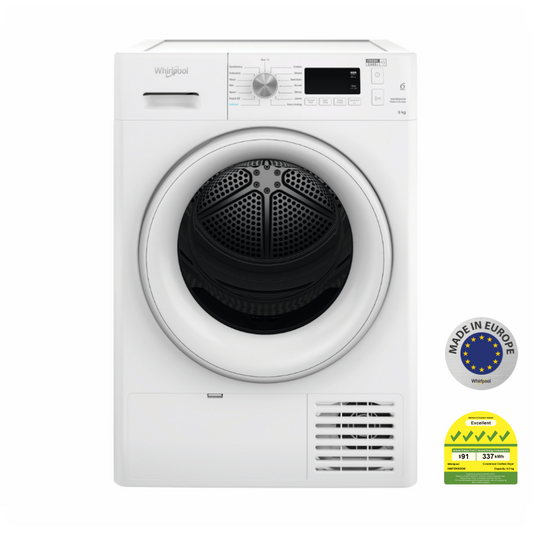 Whirlpool HWFB9002GW 9kg Freshcare+Heat Pump Dryer