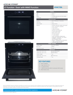 Küche Fürst KFMC72BL 72L Oven with Microwave Function